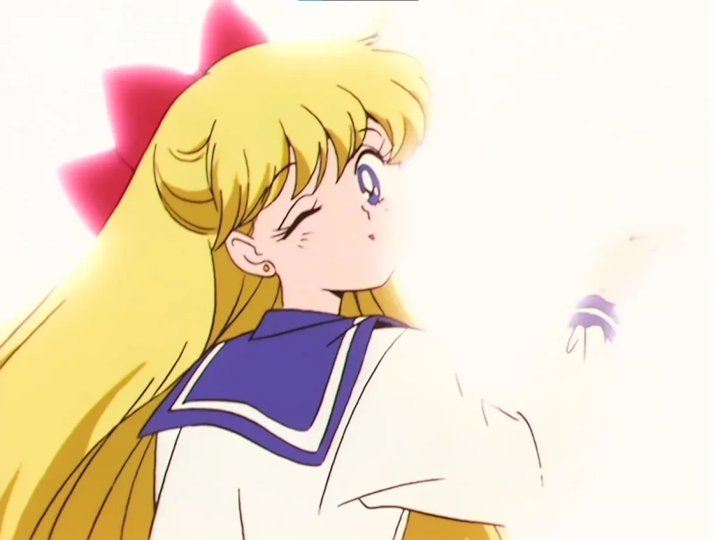 Aino Minako smiling during happier times.