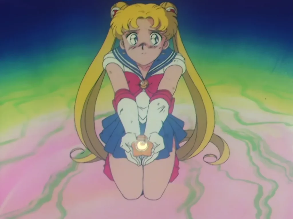 Sailor Moon showing Endymion her locket